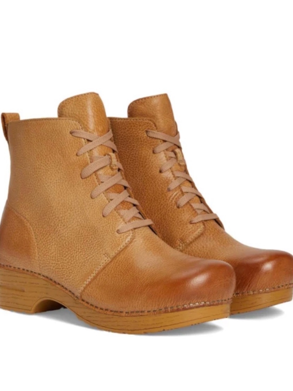 Dansko Sigourney Women's Lace-Up Ankle Boots in Tan Brown